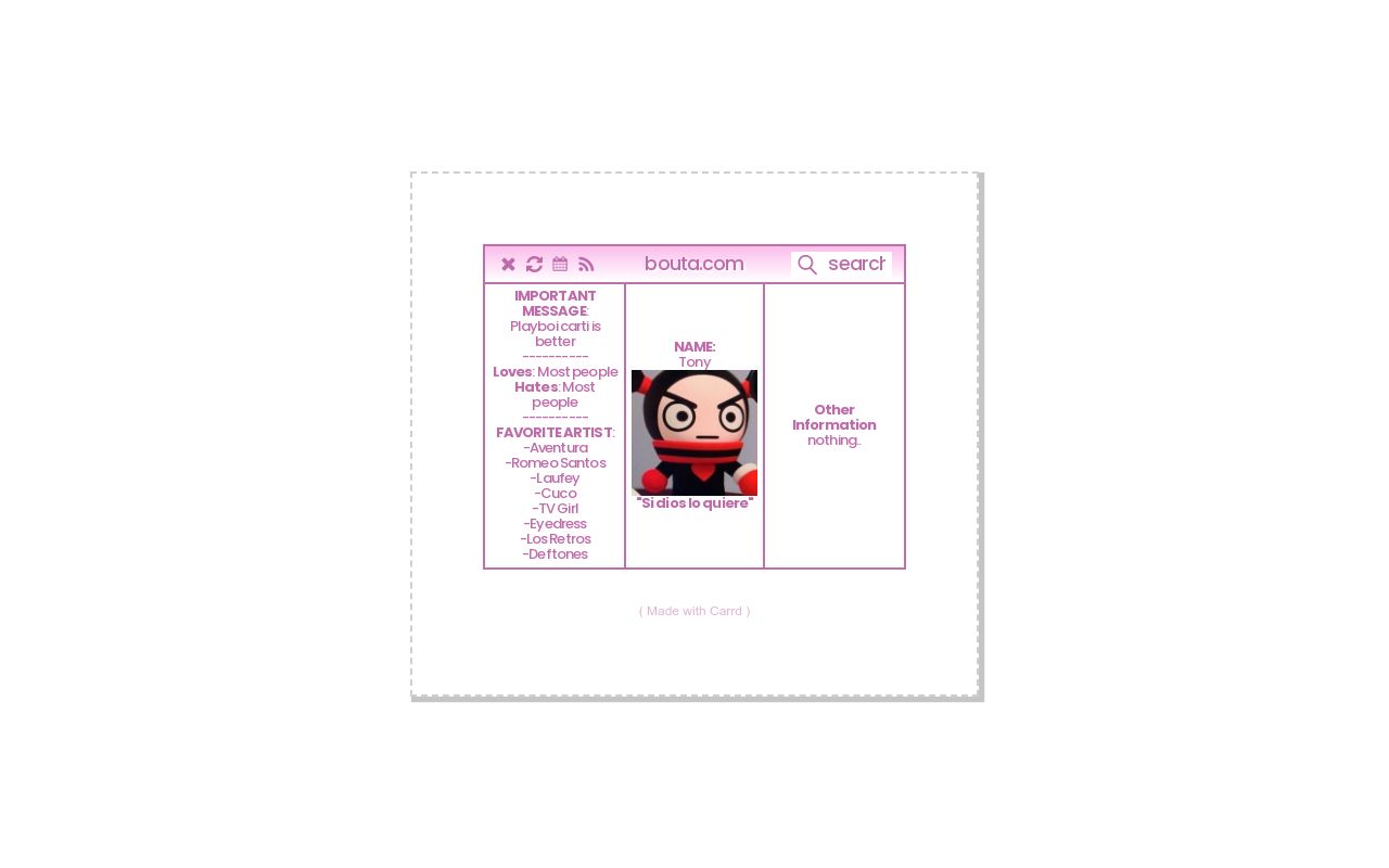 Tony s Card Tony s Card
